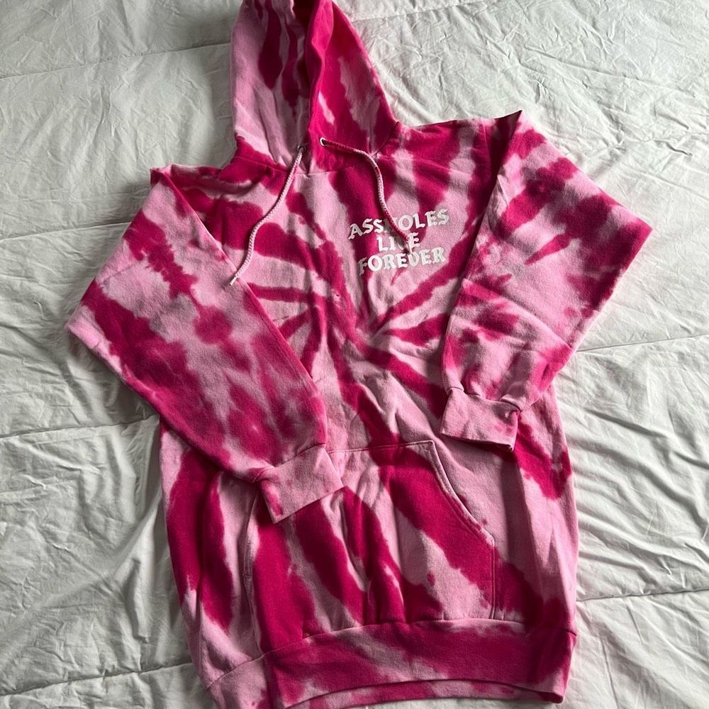 Linda finegold ALF hoodie pink tie dye small